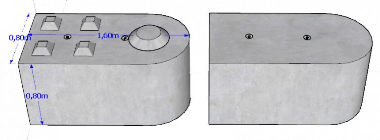 Bb800x800x1600 - bloc beton lego - stock bloc - poids 2,200 t_0