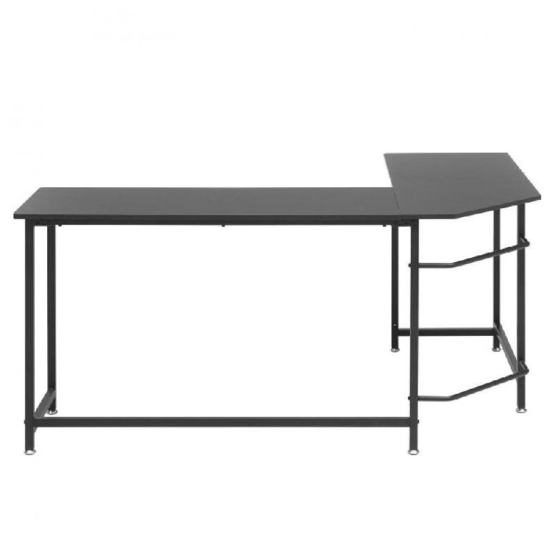 Bureau d'angle noir et bois