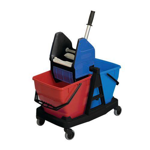 CHARIOT DOUBLE SEAU 18L AVEC PRESSE