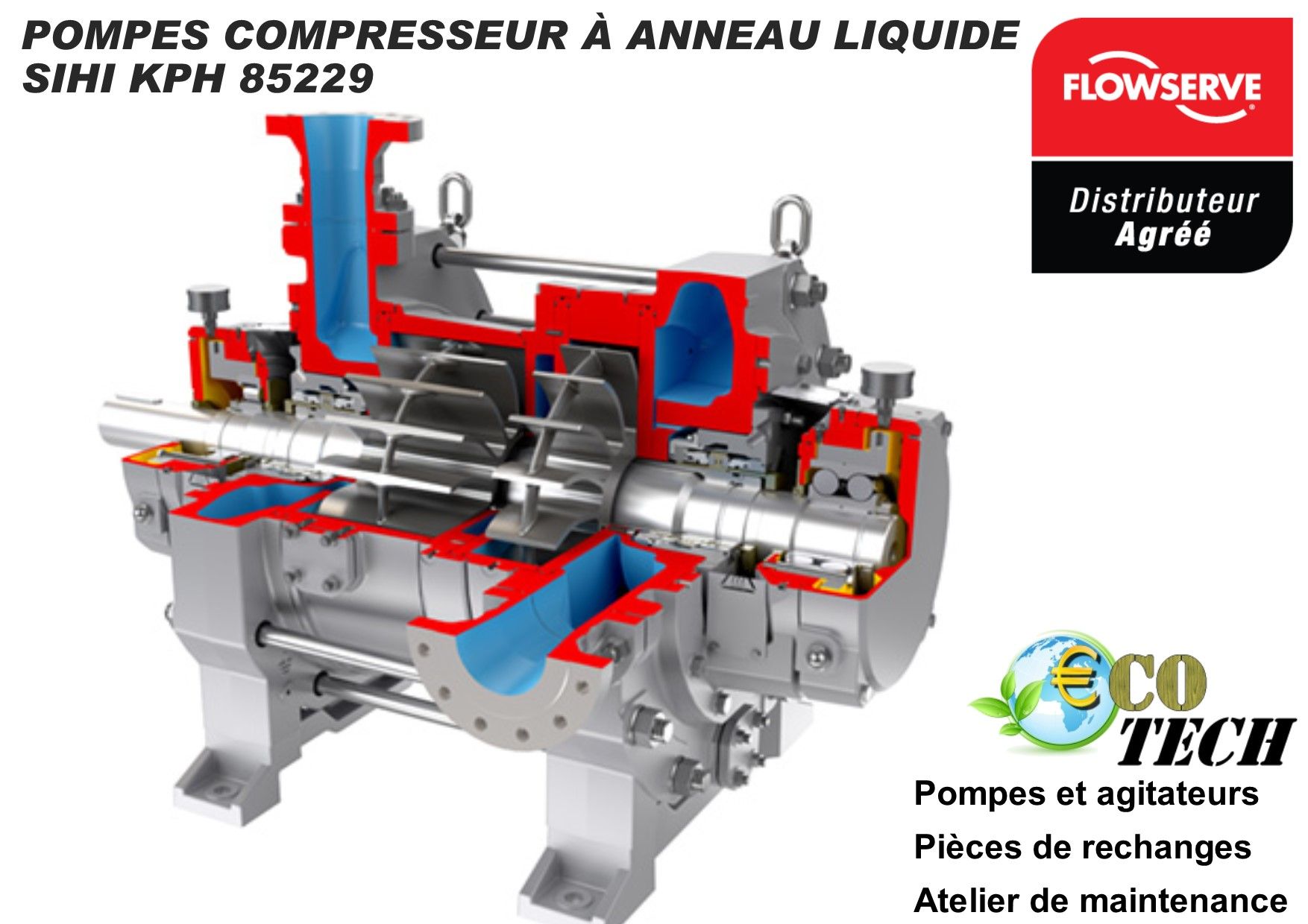 Compresseurs d'anneau liquide SIHI KPH 85229 - Flowserve - Normandie - Capacité 2100 m³/h - Surpression 10 barg_0