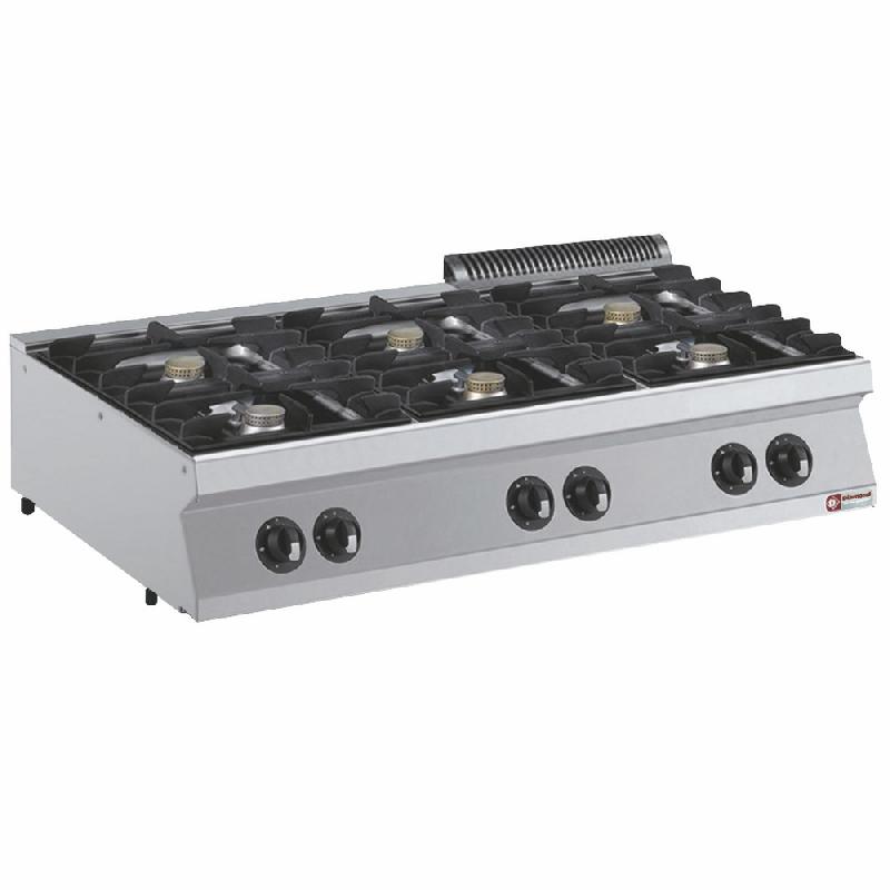 Cuisinière 6 feux gaz, bruleurs 6 x 5,5 kw à poser - G17/6F12T-N_0