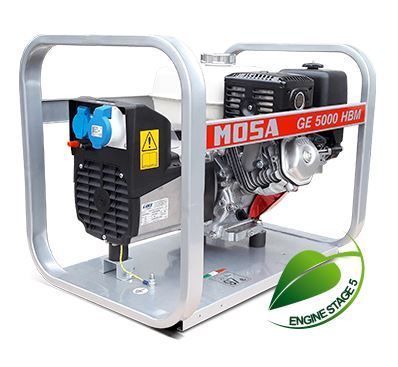 Groupe électrogène portatif Ge 5000 HBM - Mosa - Moteur Honda - 50 Hz - 4 kVA (3.6 kW)_0