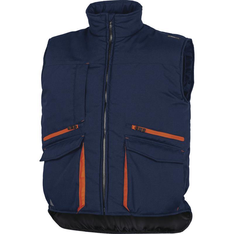 Gilet multipoches polyester/coton Sierra2 - 9 poches, fermeture zip anti-froid, fibres recyclées_0