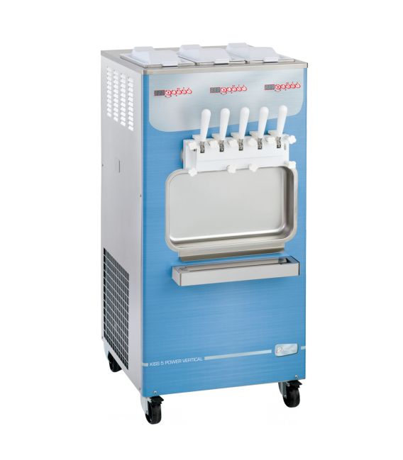 Kiss 5 Power Vertical - Machine à glace italienne professionnelle - Frigomat - 5 parfums - Puissance : 6.5 W - Production : 72 kg/h_0