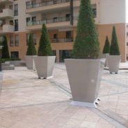 Jardinière Monaco - France Inox - design contemporain - hauteur 1300 mm_0