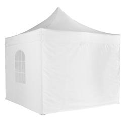 Oviala Business Mur plein pour tente pliante blanc 3m 520g/m² - M2 - blanc polyester 104770_0