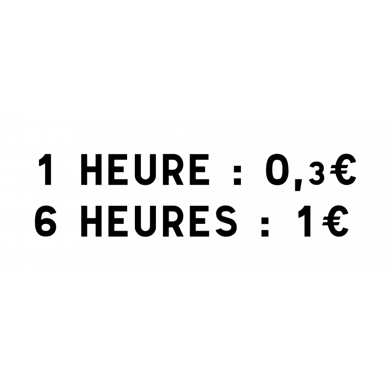 Panonceau indications diverses M6g - Précisions de stationnement personnalisables_0
