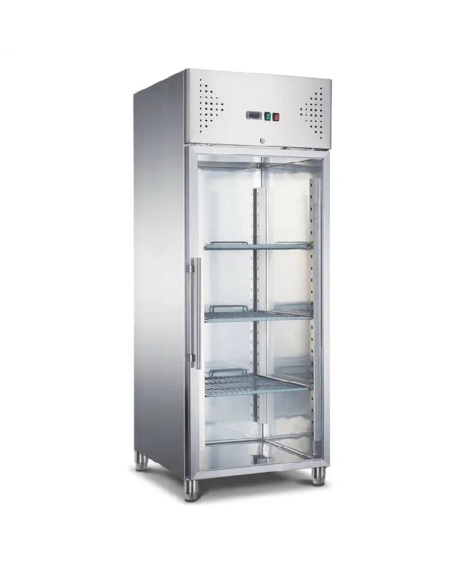 Romux® Armoire Réfrigérée Négative Boulanger 1 Porte Vitrée 74 cm avec Refroidissement Froid Ventilé en Acier Inox Capacité de 740 L - 3 Étag_0