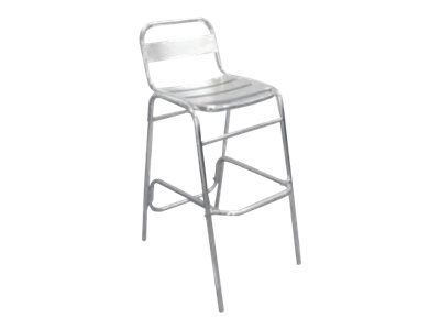 Tabouret bar inox - le temps d'une pause - mt international - lot de 4 - en aluminium résistant - p60xh105xl45 cm_0