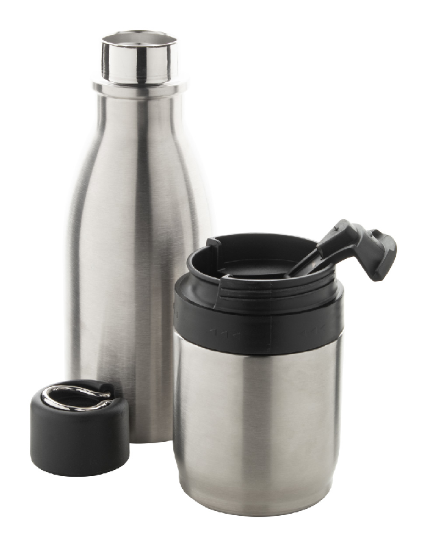 Thermos isotherme 2 en 1 - double paroi en acier inoxydable - 800 ml avec mug intégré_0