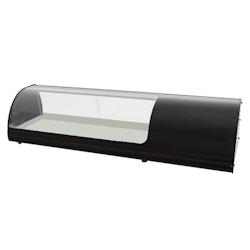 Vitrine réfrigérée pour tapas pour 4 gn 1/3 verre courbe - 1105x400x285 mm - 160 W 230/1V - 13CC2114 Eurast - inox 13CC2114_0