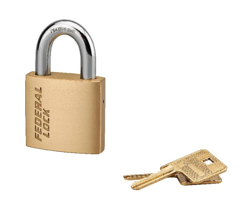 Cadenas à clé 530 - 50 mm - Corps laiton monobloc - Anse interchangeable - Sécurité renforcée_0