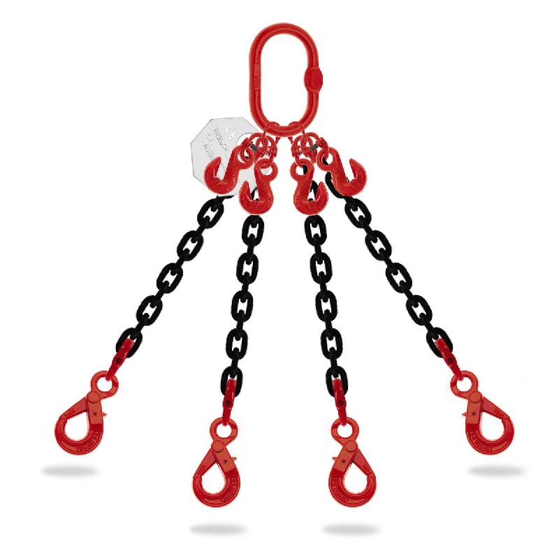 Élingue chaîne 4 brins diamètre 6mm - crochet automatique et raccourcisseur - longueur 3m - CMU 2t36 - 30604RACE_0