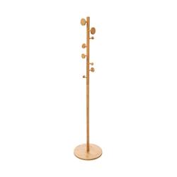 Porte-manteaux en bambou FIVE - 8 patères - H 175 cm - beige - JJ1233_0