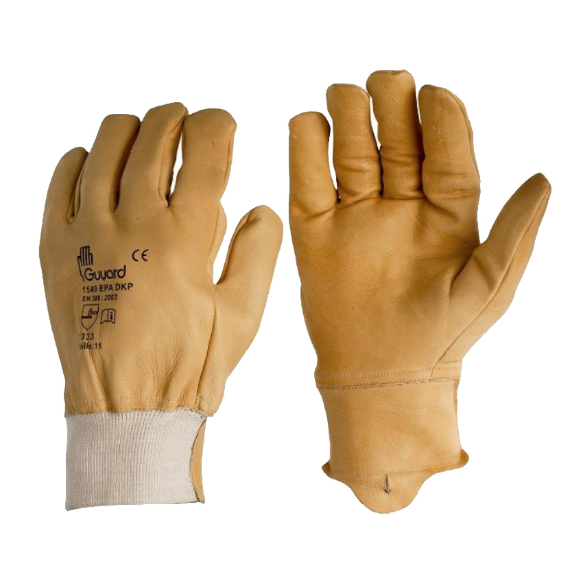 Gants anti-coupures en cuir fleur de bovin hydrofuge avec protège-artères (3.3.3.3.B) - PMC300-T08 - Réf 1549 EPA DKP - Guyard_0