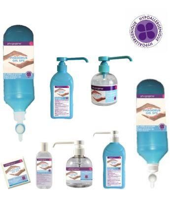 Gel hydroalcoolique Phagorub SPS - désinfection hygiénique et chirurgicale des mains - hypoallergénique, sans parfum ni colorant_0