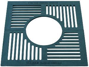 Grille d'arbre en fonte d'une épaisseur de 26 mm, dimension intérieure : Ø 450 mm_0