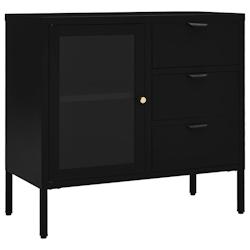 Helloshop26 - Buffet bahut commode armoire meuble de rangement organisateur cuisine salle de séjour salon 75 x 35 x 70 cm acier et 02_0036122 - 30002_0