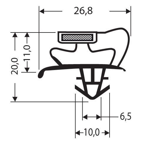 Joint pvc magnetique pour meubles frigos jpc-141_0