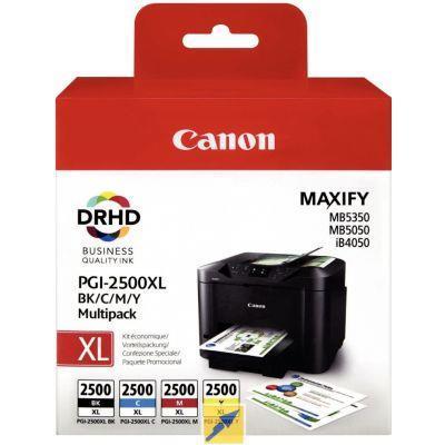 Lot de 4 cartouches jet d'encre Canon PGI2500XL - Noir, Cyan, Magenta, Jaune - Haute capacité_0