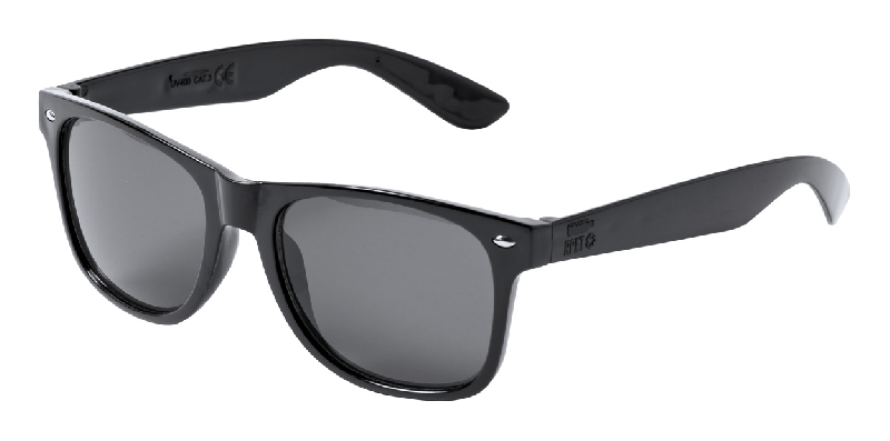 Lunettes de soleil en RPET - Protection UV 400 - Couleur noir - 25g_0