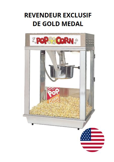 Machine à pop corn professionnelle 6 oz (170 grammes) gold medal modèle sixty special de luxe_0