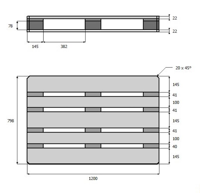 Palette normalisée  parfaite aux environnements industriels, logistiques et grande distribution - EPAL (Europe)_0