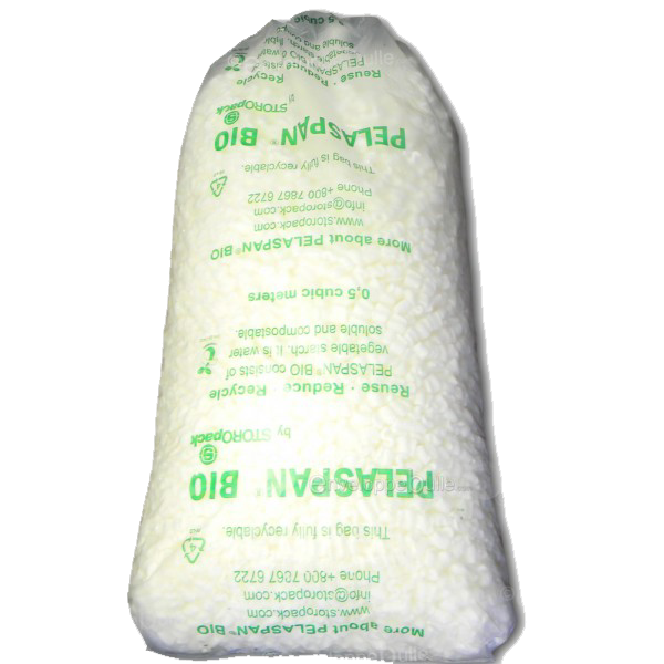 Particules de polystyrène Pelaspan cylindrique - ECOBIO - biodégradable et 100% recyclé_0