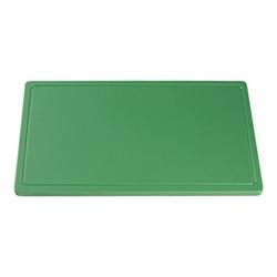 Plateau à découper en polyéthylène vert avec gouttière ( fruits & légumes ) 50x30x2(h)cm - EMG-882452_0