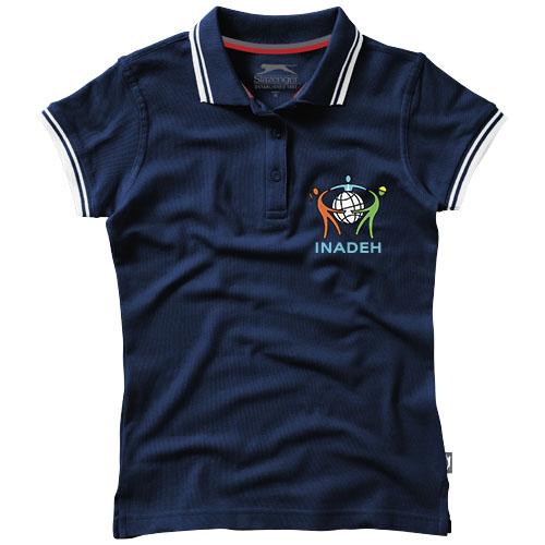Polo manches courtes avec détails rayures - Femme - Deuce33105493 - 100% coton peigné - 180 g/m²_0