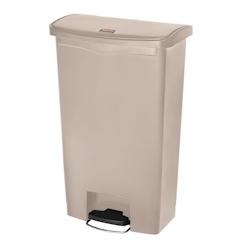 Poubelle à pédale frontale Rubbermaid Slim Jim beige 68L - beige GAGL033_0