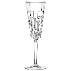 RCR Flûtes à champagne en cristal 21 cl, lot de 6 flûtes intemporelles – Élégantes et brillantes, pour mariage, fête, restaurant - transparent_0
