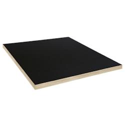 Restootab - Plateau 70x70 noir chants bois - noir Bois manufacturé 3760371515752_0