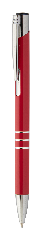 Stylo en aluminium recyclé - encre bleue - couleur rouge - poids 7g_0