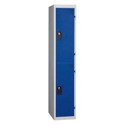 Vestiaires 2 cases x 1 colonne - En kit - Bleu - Largeur 30cm PROVOST - bleu acier 207001700_0