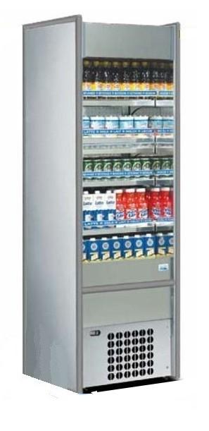 Vitrine inox SLIM positive libre-service - 4 étagères - Gamme de température +2°C / +4°C_0