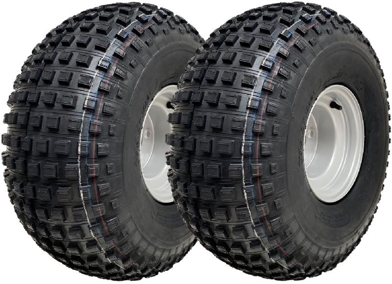 22x11.00-8 pneus à crampons sur jante à 4 crampons, - roue de remorque ATV 100mm PCD - jeu de 2._0