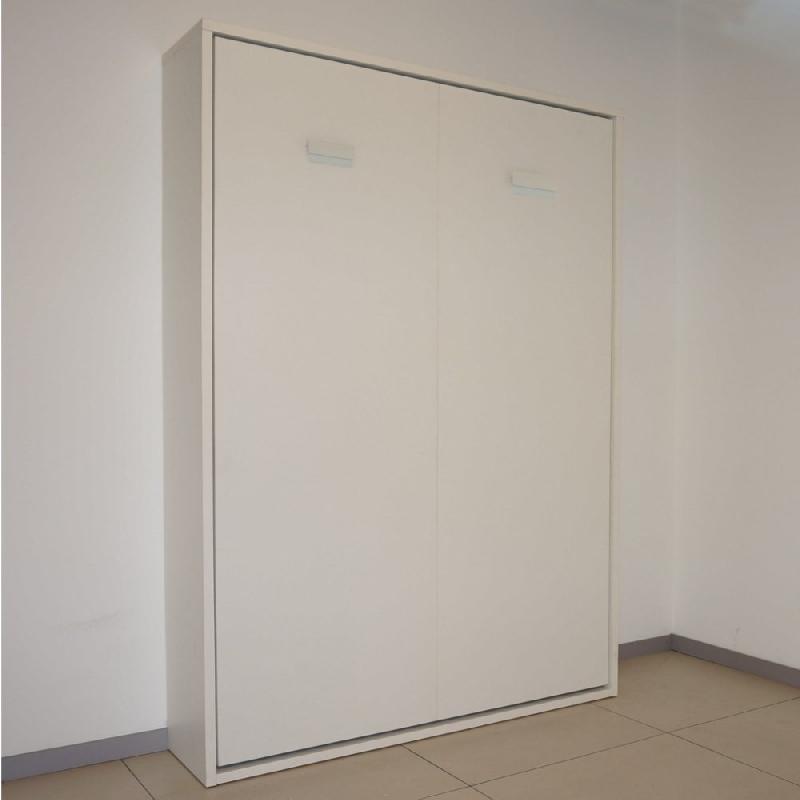 ARMOIRE LIT ESCAMOTABLE SMART-V2 BLANC MAT COUCHAGE 140*200 CM._0