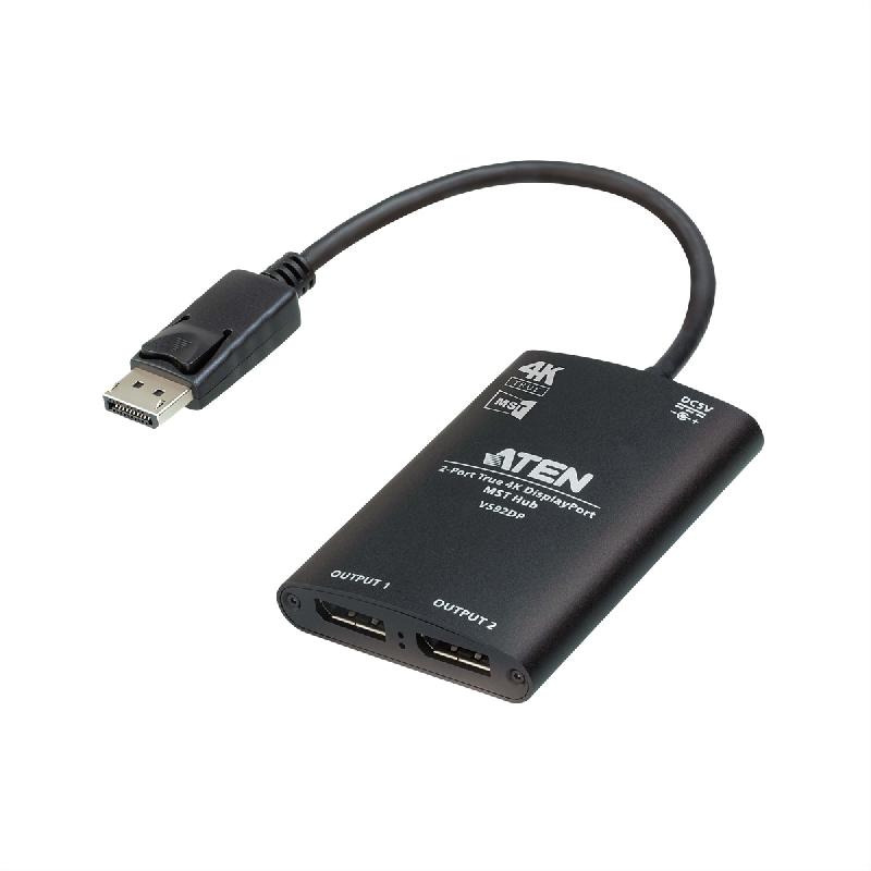 ATEN VS192DP Splitter DisplayPort 4K à 2 ports avec hub MST_0