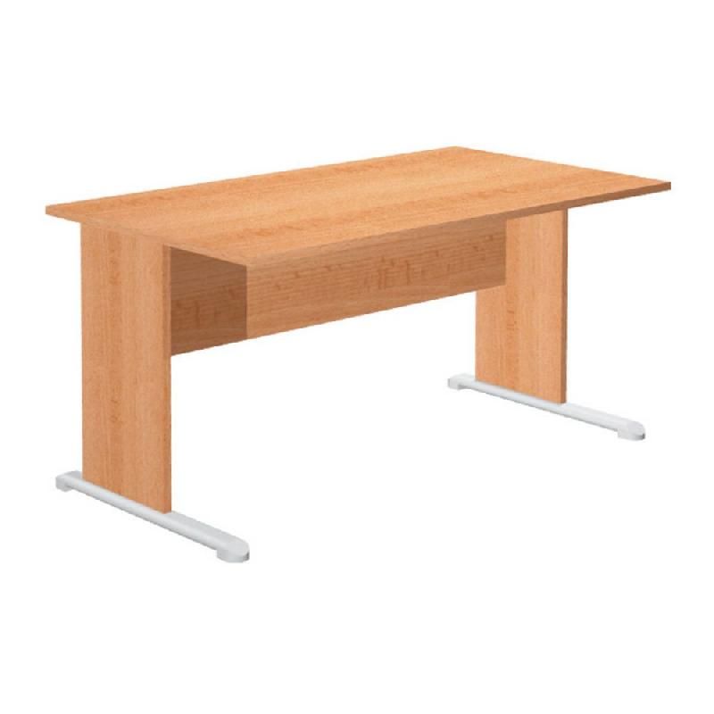 BUREAU DROIT PRONTO HÊTRE - L. 140 X P. 80 CM - PLATEAU HÊTRE - PIEDS L HÊTRE