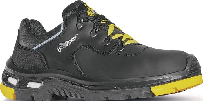 Chaussure de sécurité basse Yarvis - Pointure 46 - Noire/jaune - S3 HRO HI CI SRC - EN ISO 20345 - Cuir pull-up - U.POWER_0