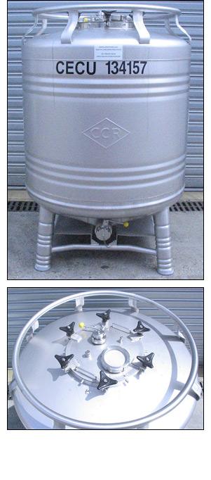 Conteneur 1000 litres RAPS - Inox 316L - Fond conique pour vidange totale - Pression jusqu'à 1,5 bar_0