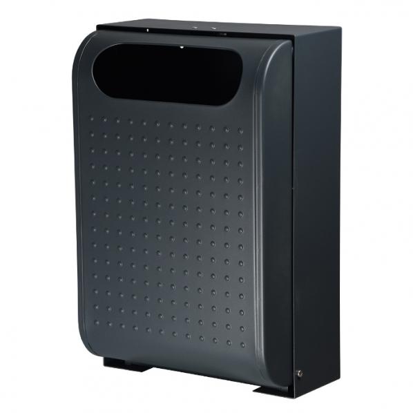 Corbeille murale Urbanet 30L Anthracite - anti-corrosion, anti-UV et résistante au vandalisme - Rossignol_0