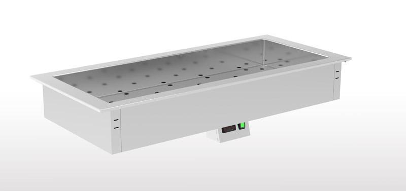 Cuve bain marie chaleur sèche maintien en température à encastrer 2gn1/1-150 - 790x646x215 - CCS2G_0