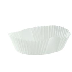 ECOLOMIQUE - 100 Pcs - Caissette papier cuisson ovale blanche - 16 x 14 cm, Hauteur: 3,5 cm - ECO209CPS160 - blanc papier ECO209CPS160_0