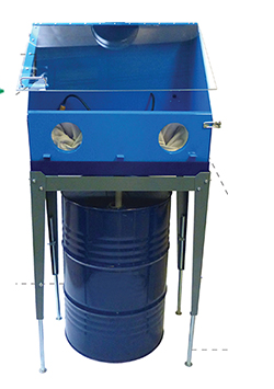 Fontaine de dégraissage en acier epoxy avec capot de protection - surface 800x500 mm - charge 60 à 100 kg_0