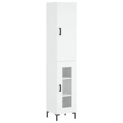 HELLOSHOP26 - Buffet bahut commode armoire meuble de rangement organisateur cuisine salle de séjour salon haut 34,5 x 34 x 180 cm bois d'ingénierie_0