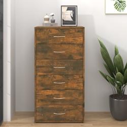 Helloshop26 - Buffet bahut commode armoire meuble de rangement organisateur cuisine salle de séjour salon avec 6 tiroirs 50 x 34 x 02_0029759 - 30002_0