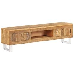 Helloshop26 - Meuble télé buffet tv télévision design pratique bois de traverses recyclé massif 140 cm 2502162 - 3002470453253_0