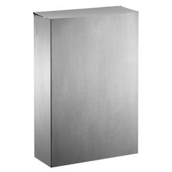 Rossignol - Poubelle murale en inox brossé 20L avec étrier AXOS - gris inox - 51372_0